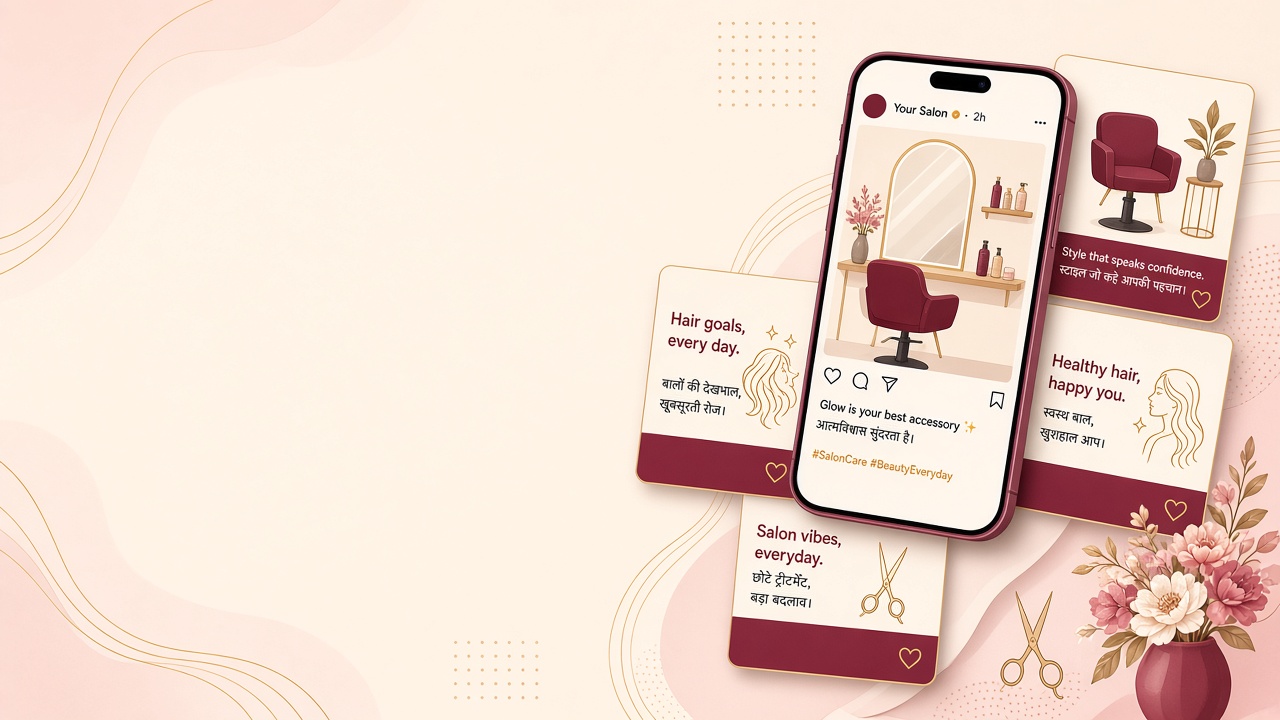 Salon Starter Pack — ready Instagram content for Indian salons