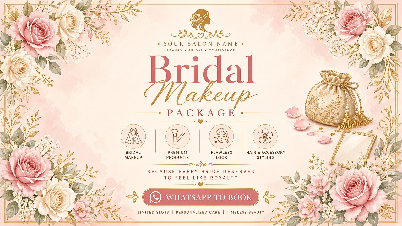 Sample bridal package Instagram post for salons